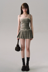 Suspender Top Half Skirt Two-piece Suit